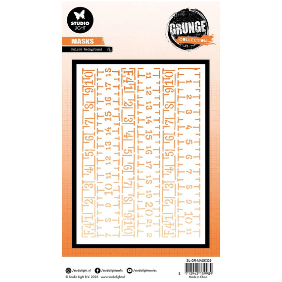 Maska mix media - StudioLight - Rulers Background linijki