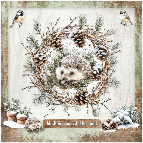 Zestaw papierów do scrapbookingu z elementami A4 - Winter Woodland
