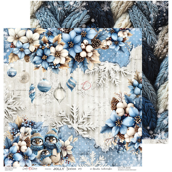 Zestaw papierów do scrapbookingu 30x30 - Craft o'clock - Jolly Season