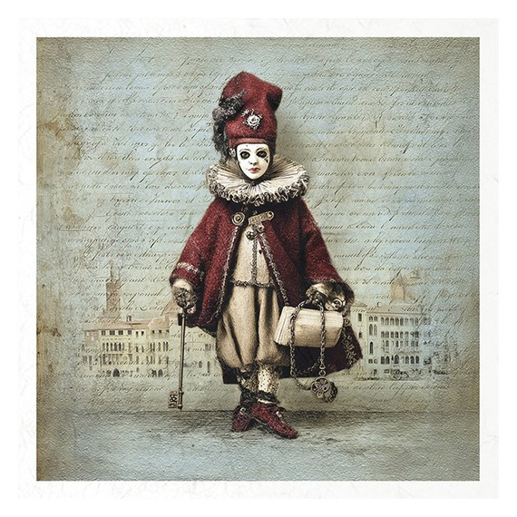 Zestaw papierów ryżowych - karnawał, maskarada, maski - RSM222 - Itd Collection