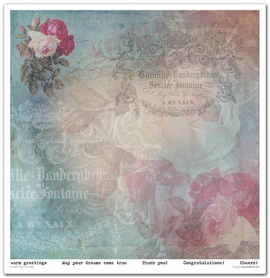 Zestaw papierów do scrapbookingu 30x30 - Itd Collection - Flower Post - Rose