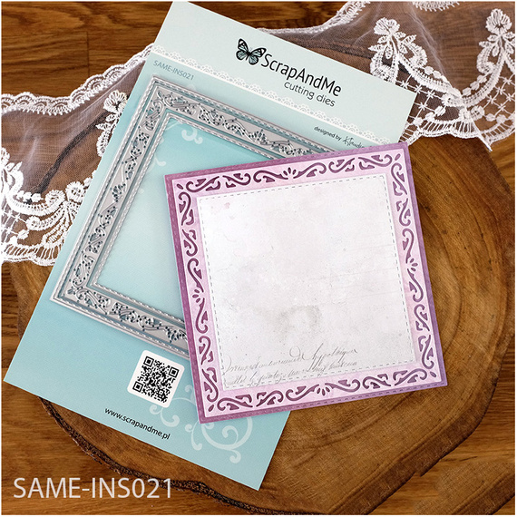 Wykrojnik do papieru - Scrapandme - Kwadraty - tło kartki kwadratowej