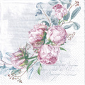 Serwetka 33x33cm - Emilia kwiaty peonie