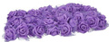 Kwiatki piankowe fioletowe z tiulem
