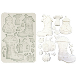 Foremka silikonowa - Whispering Woods buty, domki - Stamperia