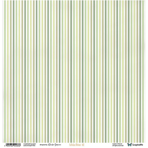 Papier do scrapbookingu 30x30 - ScrapAndMe - White Roses 07/08