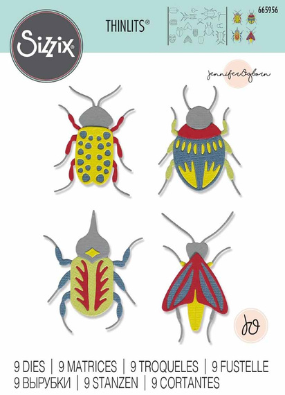 Wykrojnik Sizzix Thinlits - Patterned Bugs owady