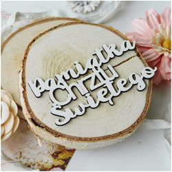 Tekturka napis Pamiątka Chrztu Świętego - Kreatywna Pracownia