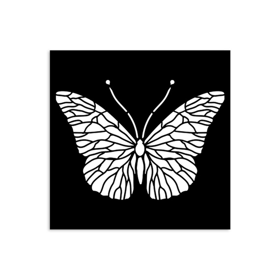 Szablon mix media 3D 12x12cm - Quiet Days Motyl - Stamperia 