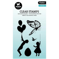 Stempel przezroczysty - Studio Light - Let's fly dzieci z balonami motyle