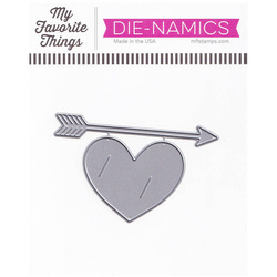 Wykrojnik - Die-namics - Straight from the Heart - serce przebite strzałą