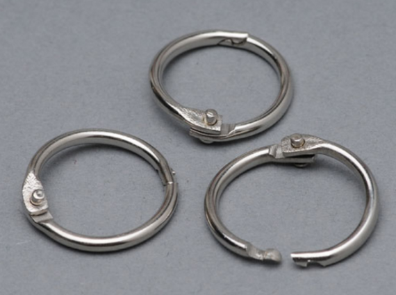 Kółko do spinania 32mm srebrne1szt.