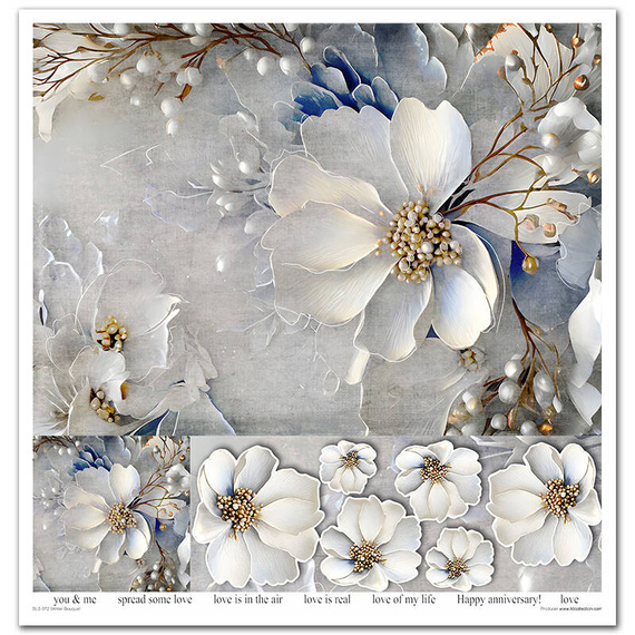 Zestaw papierów do scrapbookingu 30x30 - Itd Collection - Winter Bouquet