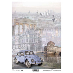 Papier ryżowy A4 do decoupage ITD-R0878 Berlin
