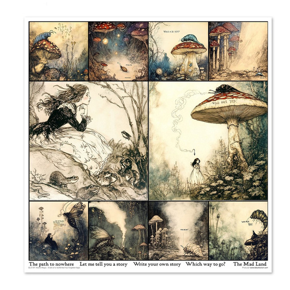 Zestaw papierów do scrapbookingu 30x30 - Alice's Magic 1 - Itd Collection