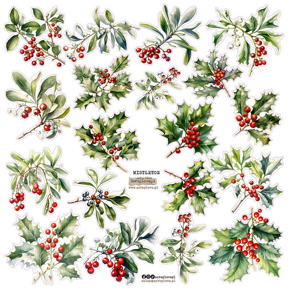 Naklejki - ScrapLove - Mistletoe