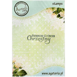 Stempel polimerowy - Dziękuję Ci Ojcze Chrzestny - Agateria