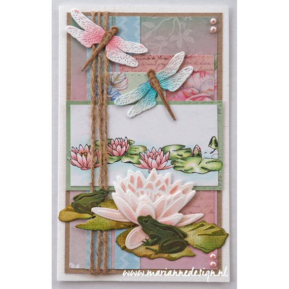 Stempel - Marianne Design - Waterlilies border - lilie wodne