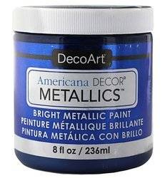 Farba metaliczna Americana Decor Metallics - Deep Sapphire 236ml niebieski szafirowy