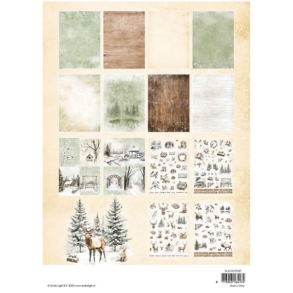 Zestaw papierów do scrapbookingu A4 - Winter Woodland