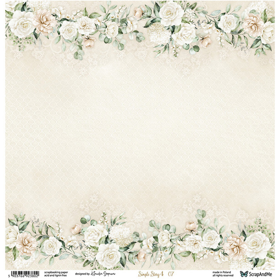 Papier do scrapbookingu 30x30 - ScrapAndMe - Simple Story 4 07/08