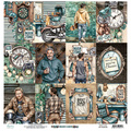 Papier do scrapbookingu 30x30 - Mintay - Man Cave 06