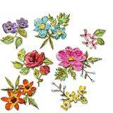 Wykrojnik Sizzix Thinlits - Brushstroke Flowers Mini by Tim Holtz kwiaty