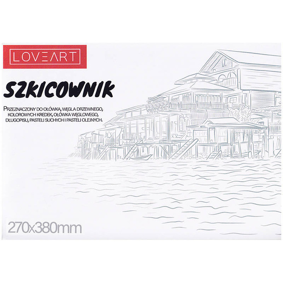 Szkicownik 270x380mm  LoveArt - Blok 160g , 20 arkuszy