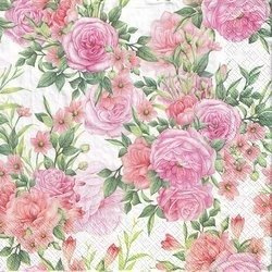 Serwetka 33x33cm -  kwiaty róże