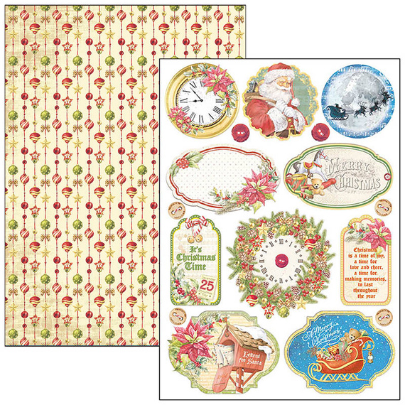 Zestaw papierów do scrapbookingu A4 - Ciao Bella - Dear santa