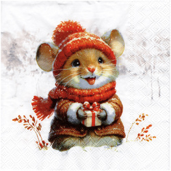 Serwetka do decoupage 33x33cm - Elli and Becky myszka