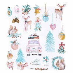 Naklejki z brokatem - DPCraft - Jolly Christmas 23 szt