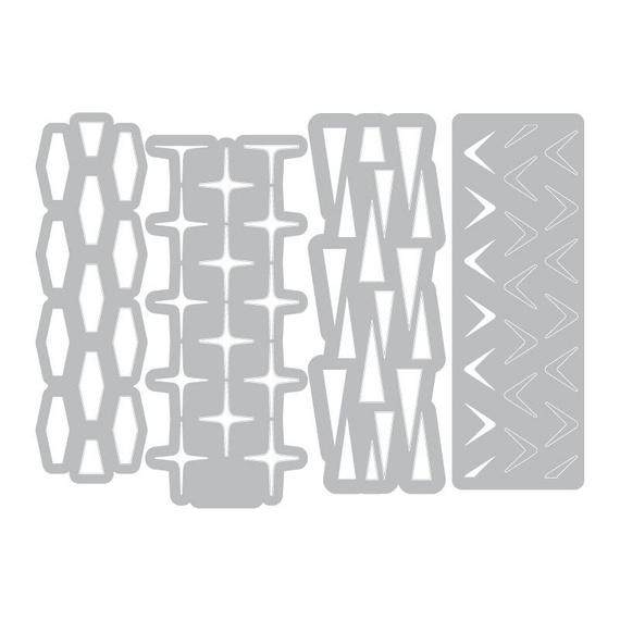 Wykrojnik Sizzix Thinlits - Retro Repeat panele tła