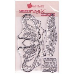 Stempel - Woodware - Decorative Bee motyl