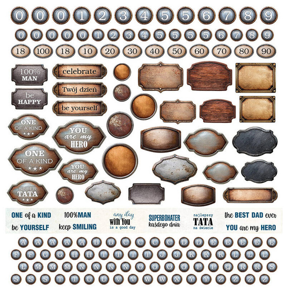 Zestaw papierów do scrapbookingu 30x30 - ScrapAndMe - 4 him