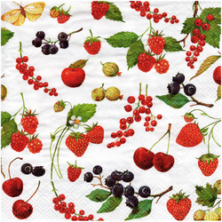 Serwetka do decoupage 33x33cm - Fruits of Summer owoce truskawki agrest