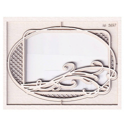 Tekturka Daydream 3D oval frame - owalna ramka warstwowa  - Scrapiniec