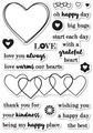 Wykrojnik + stempel - Poppystamps - Grateful Heart - serce