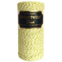 Sznurek Celadon & White - Diva Divine Twine - 1 m