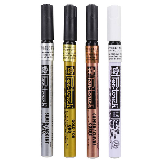 Markery metaliczne Pen-Touch - Zestaw 4 kolorów 1.0mm