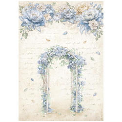 Papier ryżowy A4 - Stamperia - Timeless Arch - kwiatowa pergola