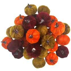 Dynie welurowe 28 szt 3x3 cm - ciemne odcienie