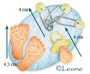 Wykrojnik - Leane - Baby Things - stópki, smoczek, agrafki