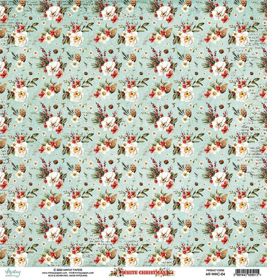 Papier do scrapbookingu 30x30 - Mintay - White Christmas 04