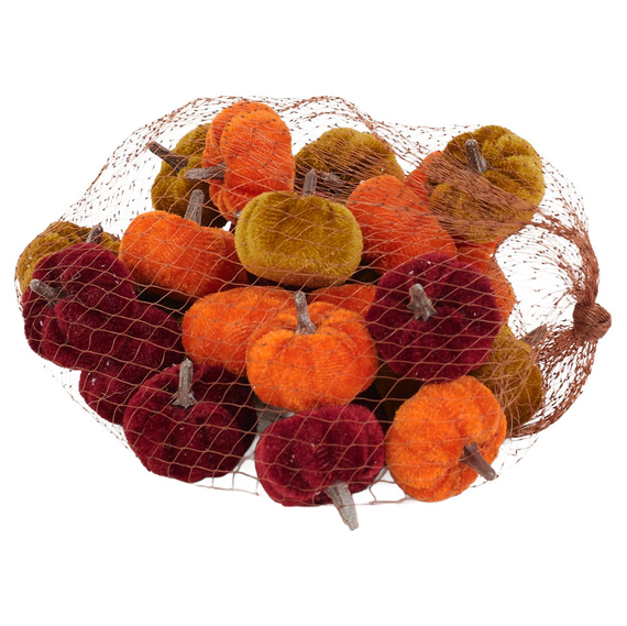 Dynie welurowe 28 szt 3x3 cm - ciemne odcienie