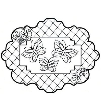 Stempel - Creative Expressions - Butterfly Trellis ramka z motylami