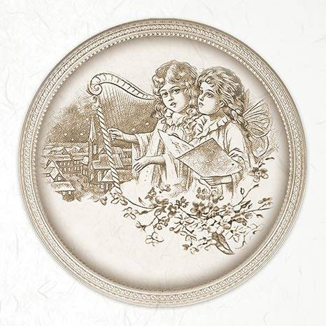 Zestaw papierów ryżowych - ITD RSM059 anioły vintage
