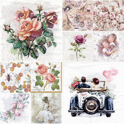 Zestaw serwetek vintage do decoupage 33x33cm - 10szt