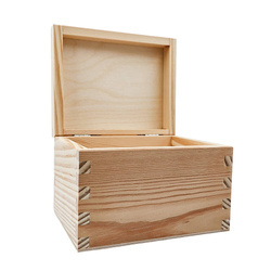 Drewniane pudełko na biżuterię - szkatułka sosnowa do decoupage 14,5×12 ×10 cm