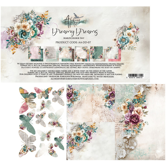 Zestaw papierów do scrapbookingu 30x30 - Alchemy of Art - Dreamy Dreams